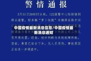 中国疫情最新消息信息/中国疫情最新消息通知