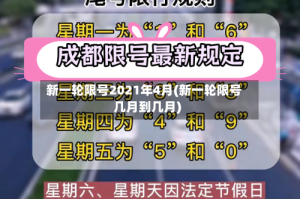 新一轮限号2021年4月(新一轮限号几月到几月)