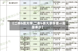 【二本b类大学,二本b类大学学费一年是多少】