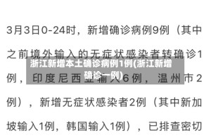 浙江新增本土确诊病例1例(浙江新增确诊一例)