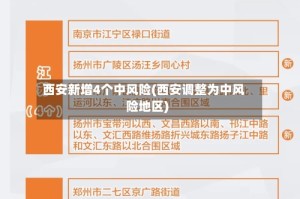 西安新增4个中风险(西安调整为中风险地区)