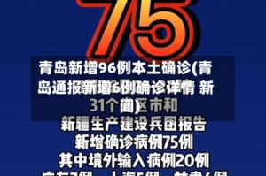 青岛新增96例本土确诊(青岛通报新增6例确诊详情 新闻)