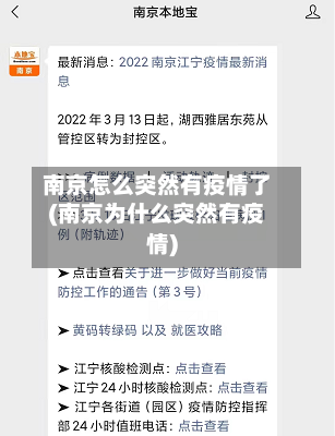 南京怎么突然有疫情了(南京为什么突然有疫情)-第1张图片