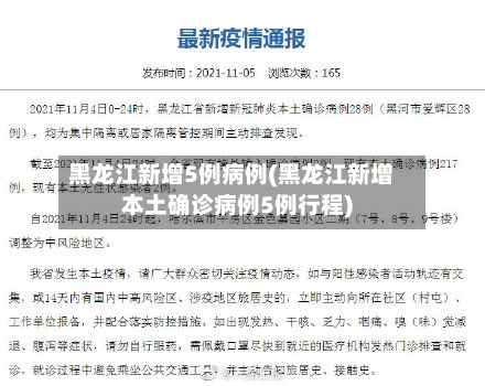 黑龙江新增5例病例(黑龙江新增本土确诊病例5例行程)-第1张图片